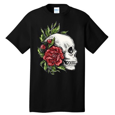 Skull Roses Tall T-Shirt