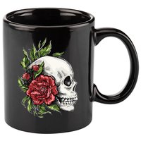 Skull Roses 11oz C Handle Ceramic Mug