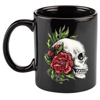 Skull Roses 11oz C Handle Ceramic Mug