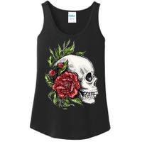 Skull Roses Ladies Essential Tank