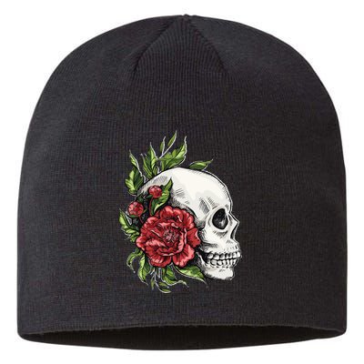 Skull Roses Sustainable Beanie