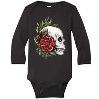 Skull Roses Baby Long Sleeve Bodysuit