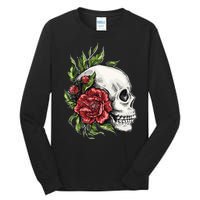 Skull Roses Tall Long Sleeve T-Shirt