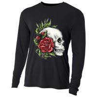 Skull Roses Cooling Performance Long Sleeve Crew