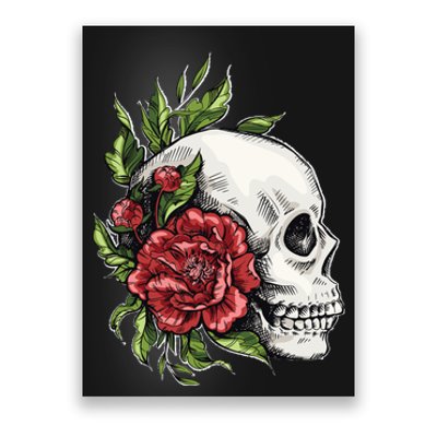 Skull Roses Poster