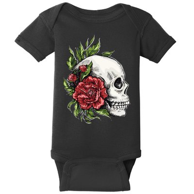 Skull Roses Baby Bodysuit