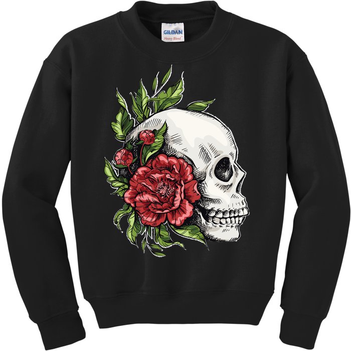 Skull Roses Kids Sweatshirt