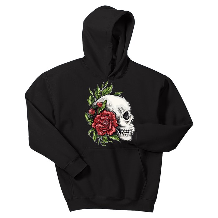 Skull Roses Kids Hoodie