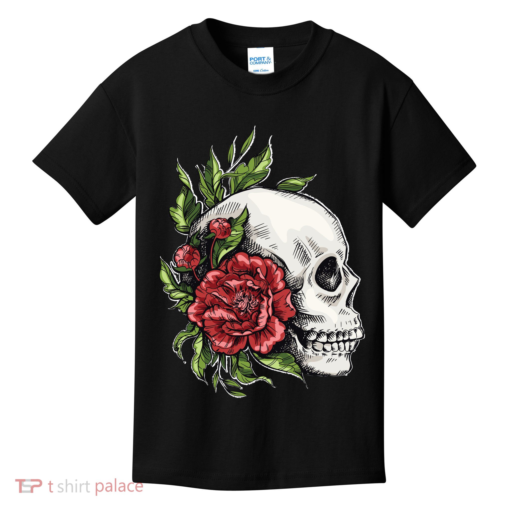 Skull Roses Kids T-Shirt