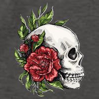 Skull Roses Vector Backpack