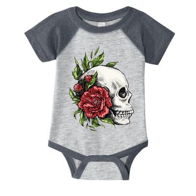 Skull Roses Infant Baby Jersey Bodysuit