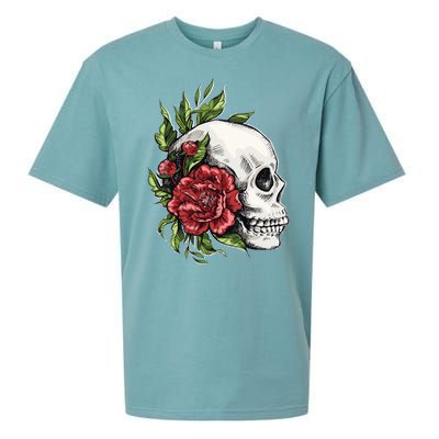 Skull Roses Sueded Cloud Jersey T-Shirt