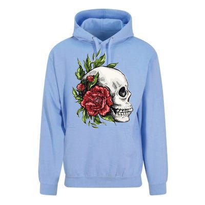 Skull Roses Unisex Surf Hoodie