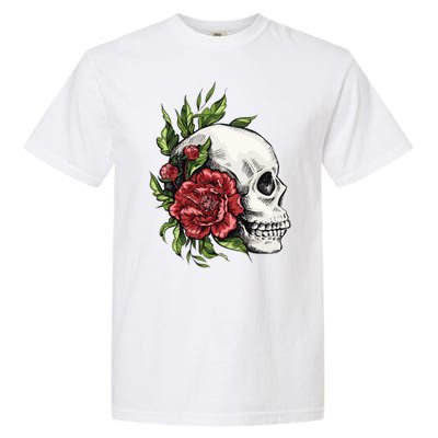 Skull Roses Garment-Dyed Heavyweight T-Shirt