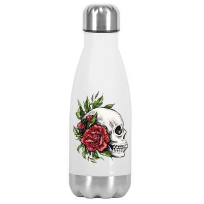 Skull Roses Stainless Steel Insulated Water Bottle