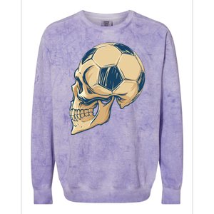 Skull Soccer Ball Colorblast Crewneck Sweatshirt