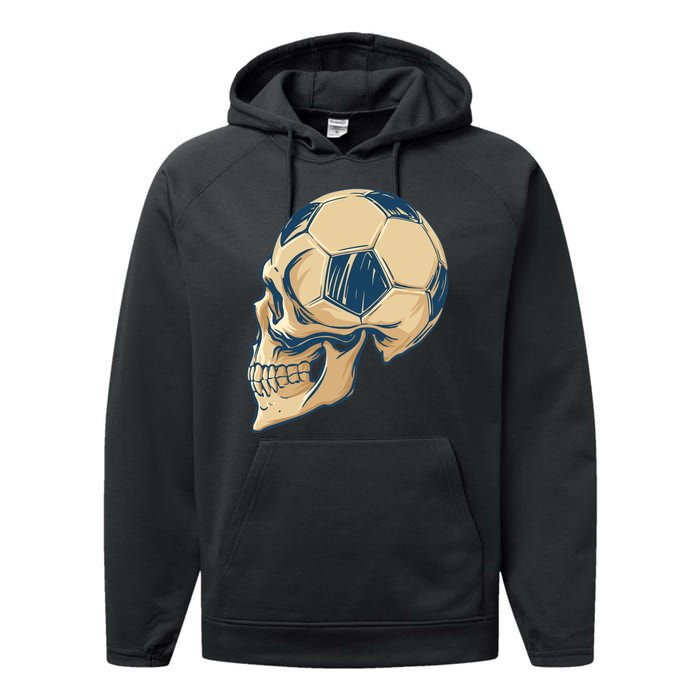 Skull Soccer Ball Performance Fleece Hoodie