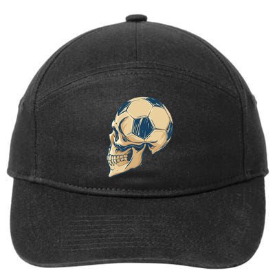 Skull Soccer Ball 7-Panel Snapback Hat