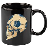 Skull Soccer Ball 11oz C Handle Ceramic Mug