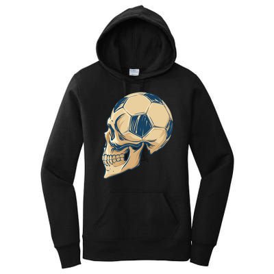 Skull Soccer Ball Women's Pullover Hoodie