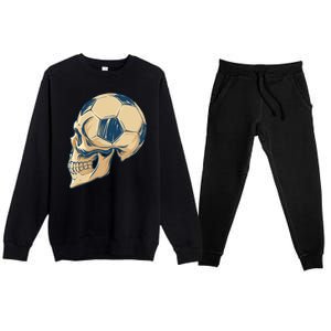 Skull Soccer Ball Premium Crewneck Sweatsuit Set