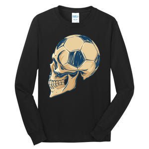 Skull Soccer Ball Tall Long Sleeve T-Shirt