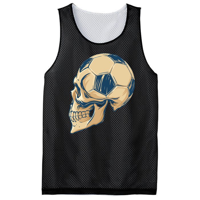 Skull Soccer Ball Mesh Reversible Basketball Jersey Tank