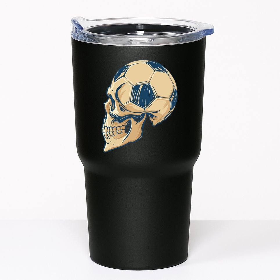Skull Soccer Ball Tumbler