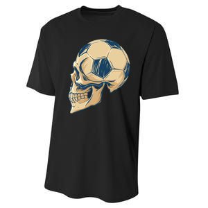 Skull Soccer Ball Performance Sprint T-Shirt