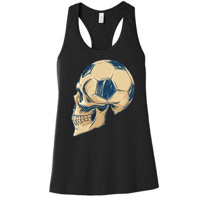 Skull Soccer Ball Women's Racerback Tank