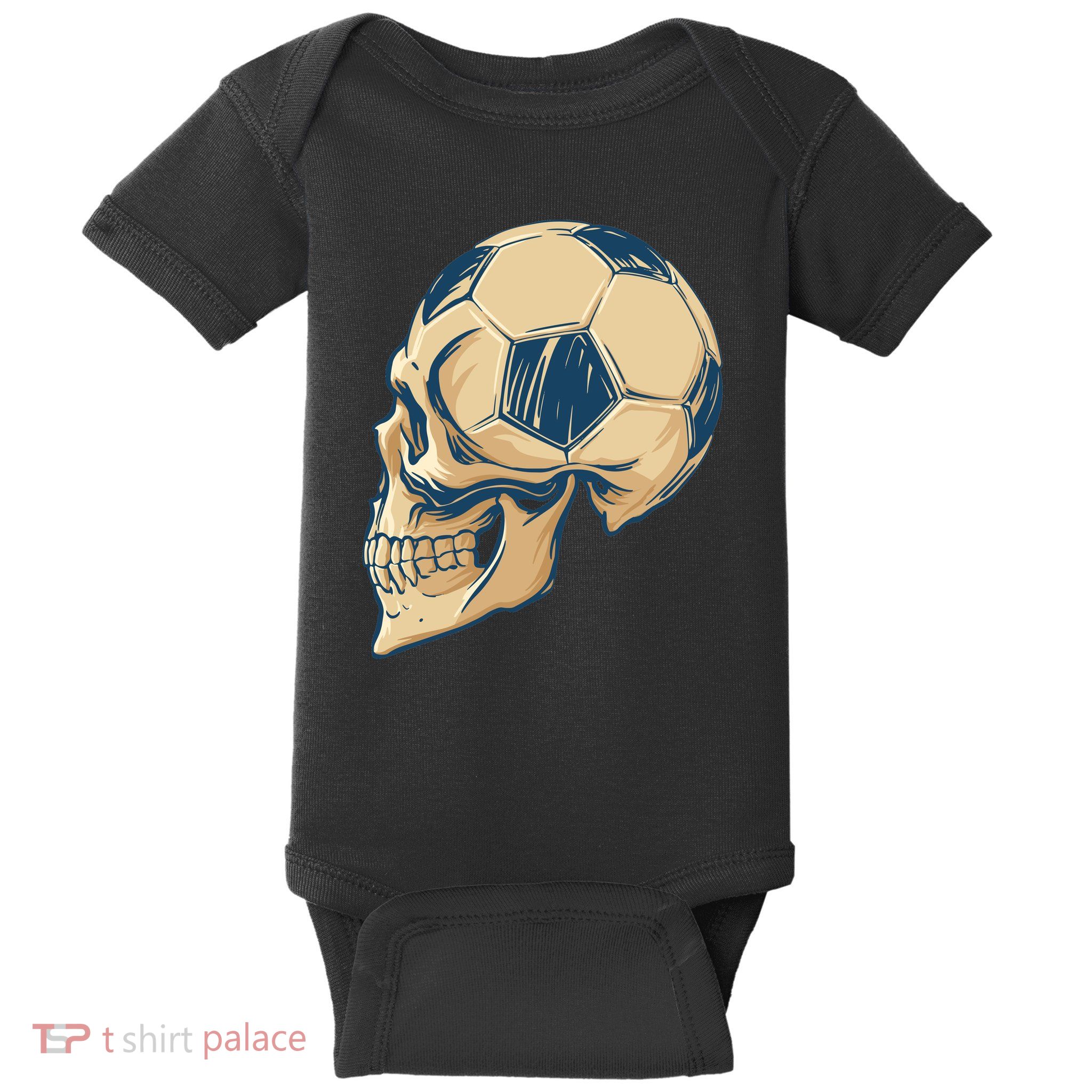 Skull Soccer Ball Baby Bodysuit