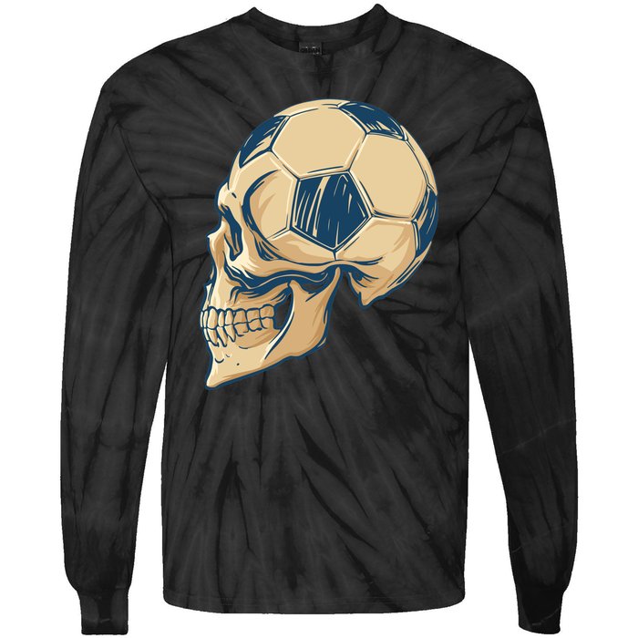 Skull Soccer Ball Tie-Dye Long Sleeve Shirt