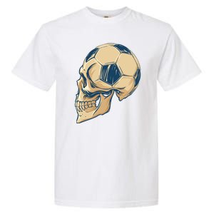 Skull Soccer Ball Garment-Dyed Heavyweight T-Shirt