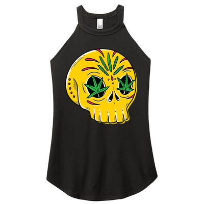 Skull Weed Women's Perfect Tri Rocker Tank