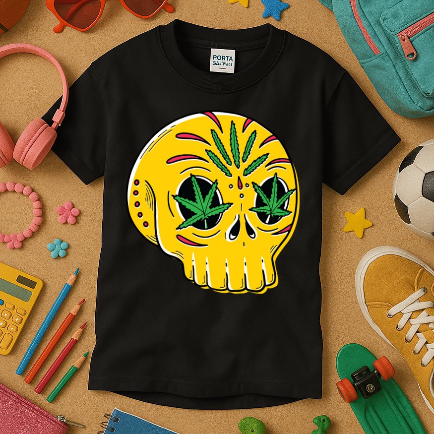 Skull Weed Kids T-Shirt