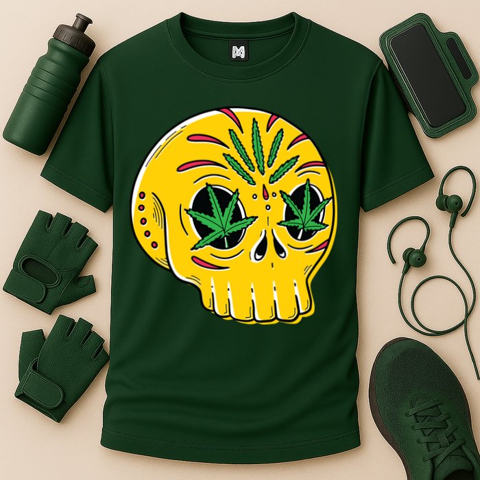 Skull Weed Cooling Performance Crew T-Shirt