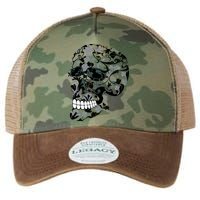 Skull With Flowers Day of the Dead Legacy Tie Dye Trucker Hat