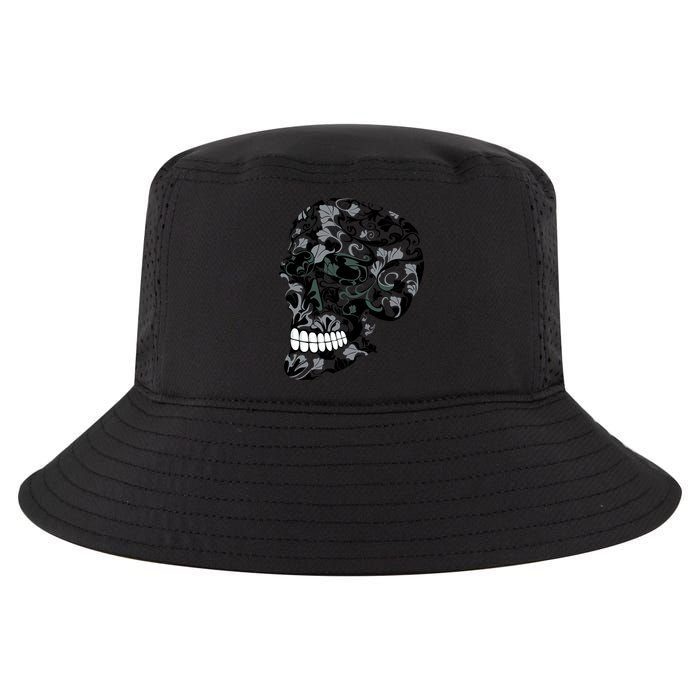 Skull With Flowers Day of the Dead Cool Comfort Performance Bucket Hat