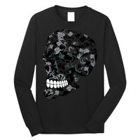 Skull With Flowers Day of the Dead Long Sleeve Shirt