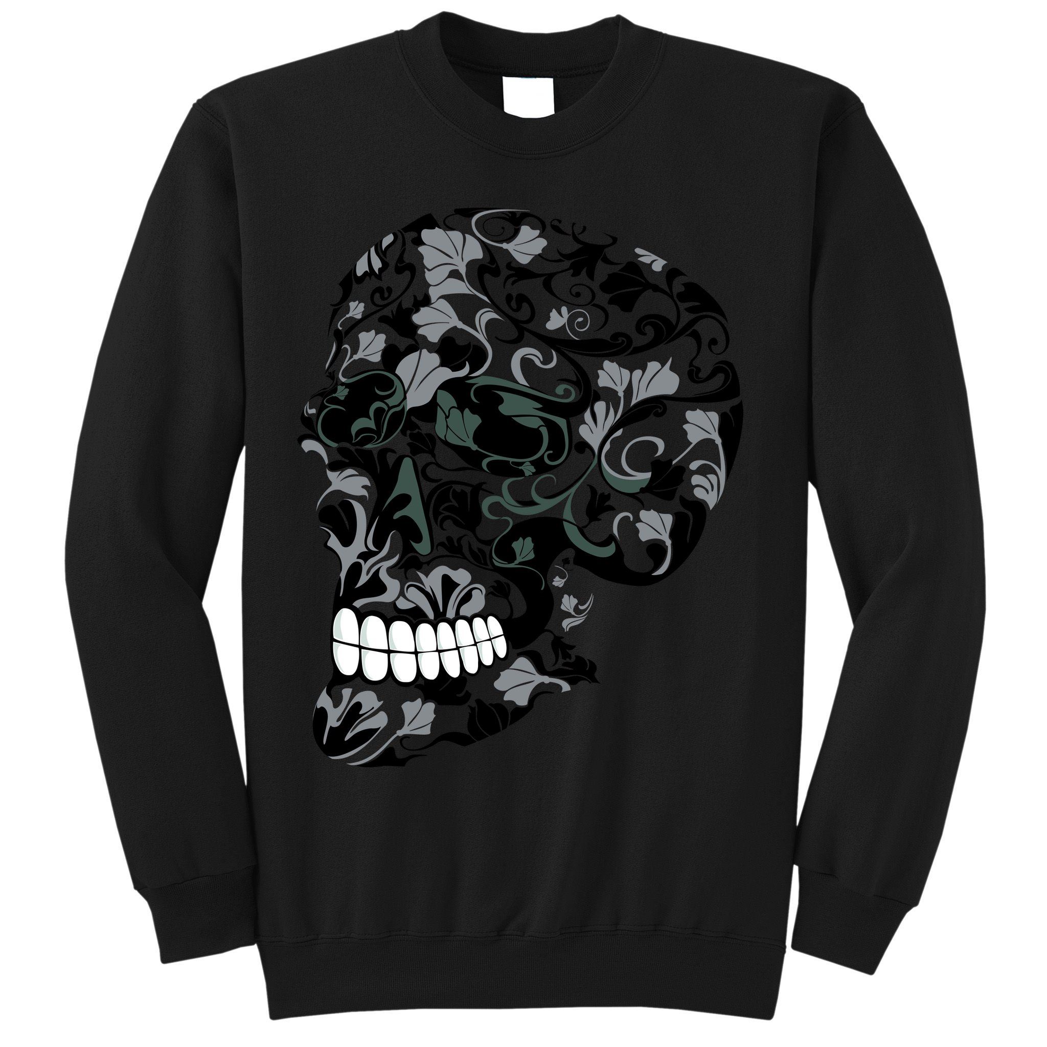 Skull With Flowers Day of the Dead Sweatshirt