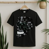Skull With Flowers Day of the Dead T-Shirt