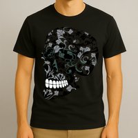 Skull With Flowers Day of the Dead T-Shirt