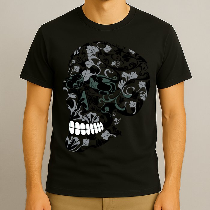 Skull With Flowers Day of the Dead T-Shirt