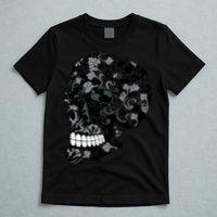 Skull With Flowers Day of the Dead T-Shirt