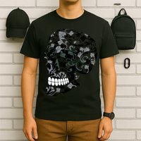 Skull With Flowers Day of the Dead T-Shirt