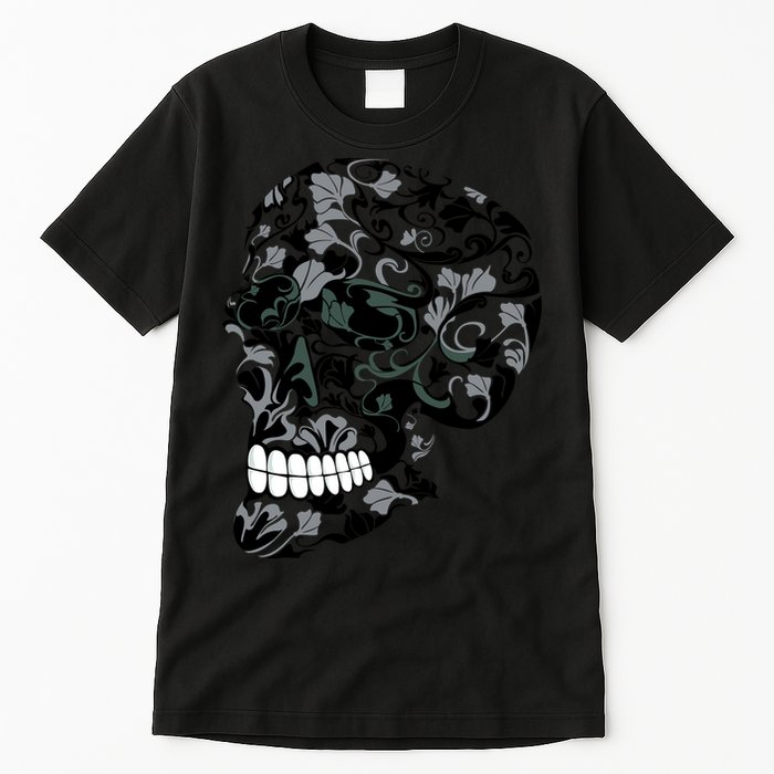 Skull With Flowers Day of the Dead Tall T-Shirt