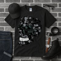 Skull With Flowers Day of the Dead Tall T-Shirt