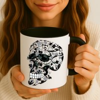 Skull With Flowers Day of the Dead Mug