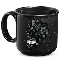 Skull With Flowers Day of the Dead 15oz Campfire Ceramic Mug