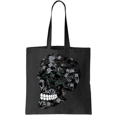 Skull With Flowers Day of the Dead Bag